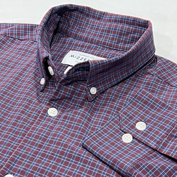 Mizzen+Main Other - Mizzen + Main Leeward Men Trim Fit Long Sleeve Red Plaid Button Down Shirt Sz XL